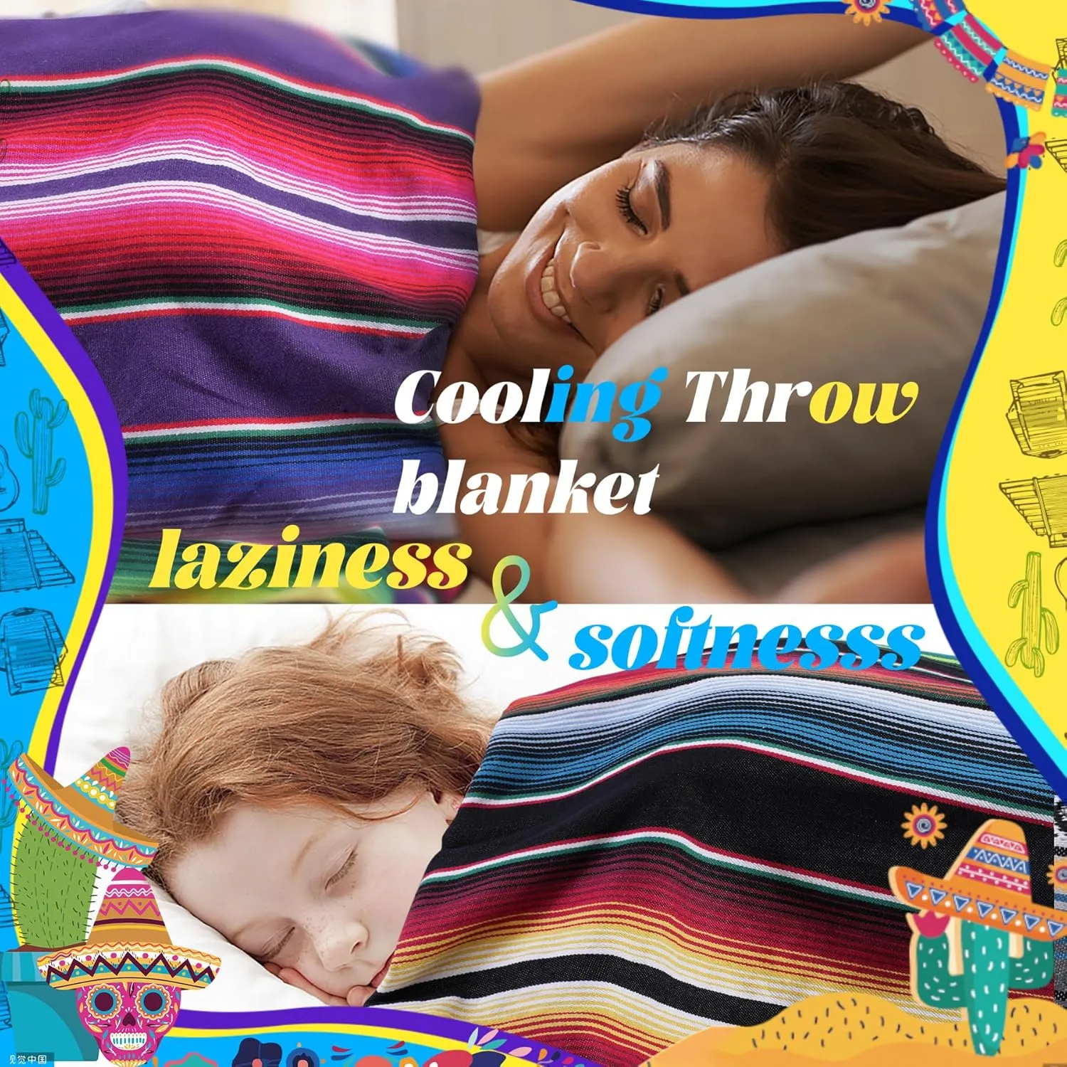 Extra Large Beach Towel Serape Mexican Turkish Picnic Outdoor Camping Blanket XL Big Giant Huge Long Jumbo Wide for 2 Persons Oversized Sand Free Clearance Sandproof Sandless Lightweight Cloud