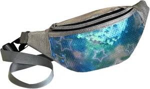 eYLun Women Fanny Pack Belt Bag Crossbody Sequins Waist Bag Bum Bag Lightweight Traveling Waist Bag Pack Green
