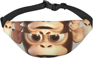 Fanny Pack Belt Bag The silent monkey Waist Bag for Women Sling Bag Waist Packs for Workout Traveling
