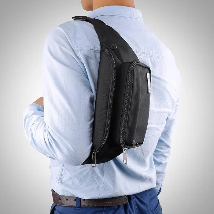 Fanny Pack for Men Women,Crossbody Waist Bag Pack,Belt Bag for Travel Walking Running Hiking Cycling,Easy Carry Any Phone,Wallet, Black, One Size