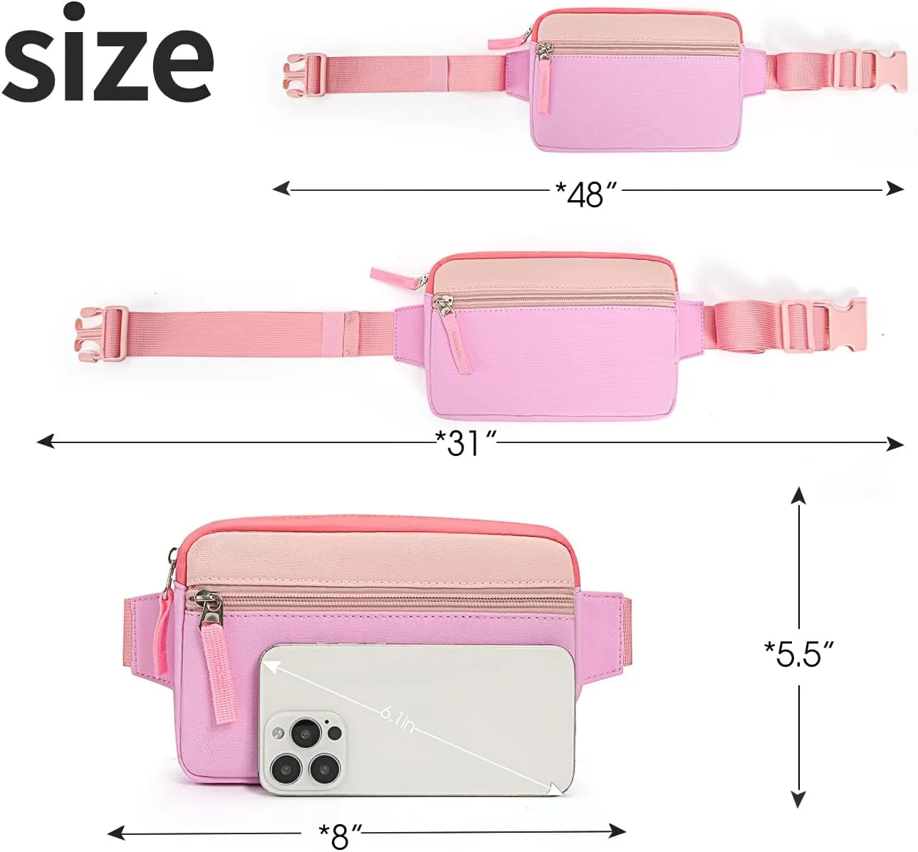 Fanny Pack for Teens, Belt Bag Cute Crossbody Waist Bag Gift