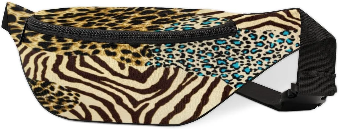 Fanny Pack for Women Men Animal Print Pattern Waist Pack Crossbody Bag with Adjustable Straps for Hiking Running Walking Travel Cycling