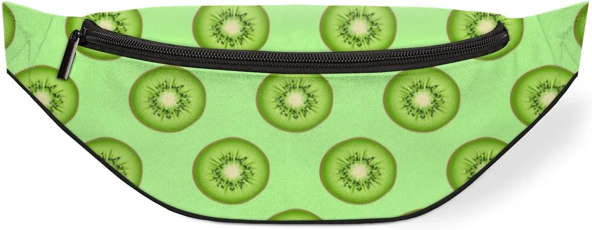 Fanny Pack for Women Men Kiwifruit Waist Pack Crossbody Bag with Adjustable Straps for Hiking Running Walking Travel Cycling