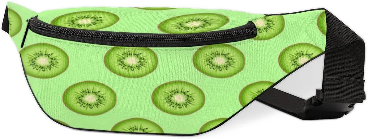 Fanny Pack for Women Men Kiwifruit Waist Pack Crossbody Bag with Adjustable Straps for Hiking Running Walking Travel Cycling