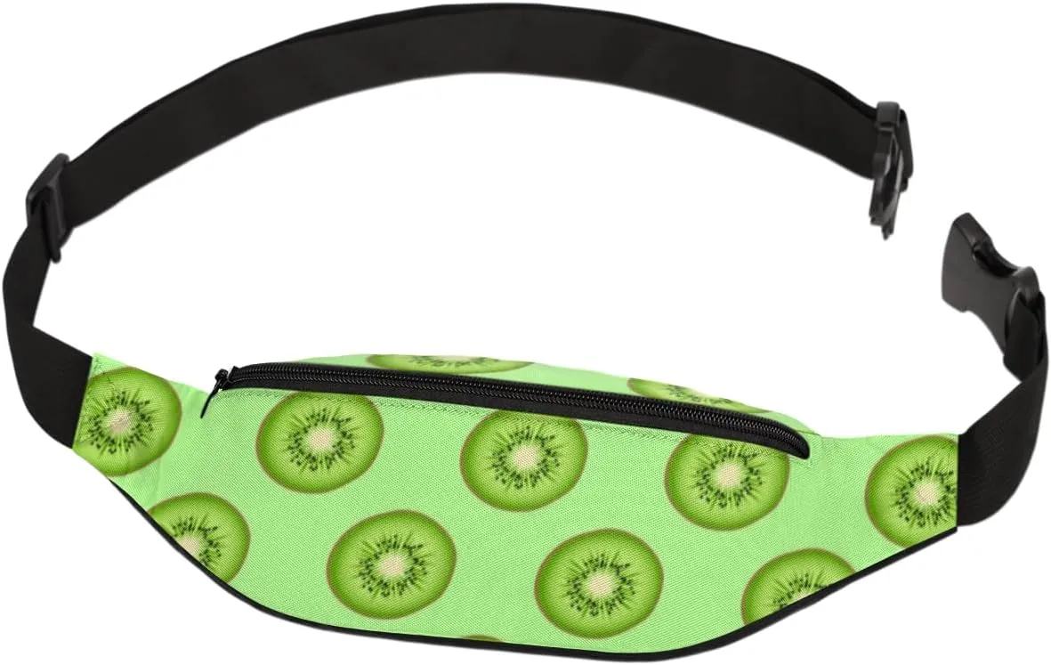 Fanny Pack for Women Men Kiwifruit Waist Pack Crossbody Bag with Adjustable Straps for Hiking Running Walking Travel Cycling