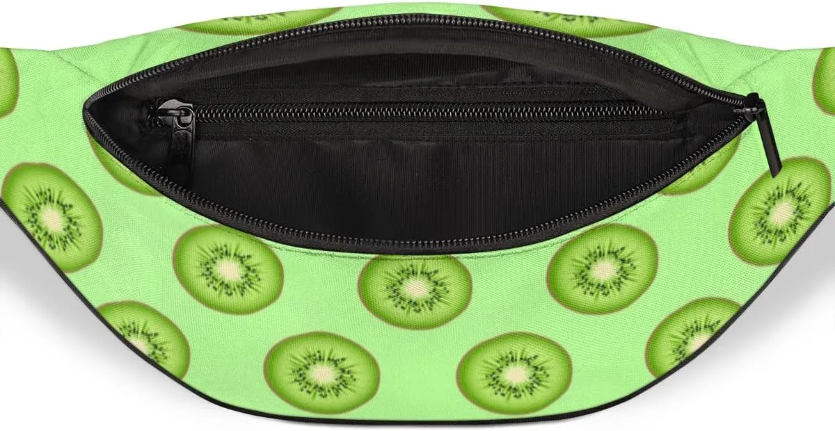 Fanny Pack for Women Men Kiwifruit Waist Pack Crossbody Bag with Adjustable Straps for Hiking Running Walking Travel Cycling