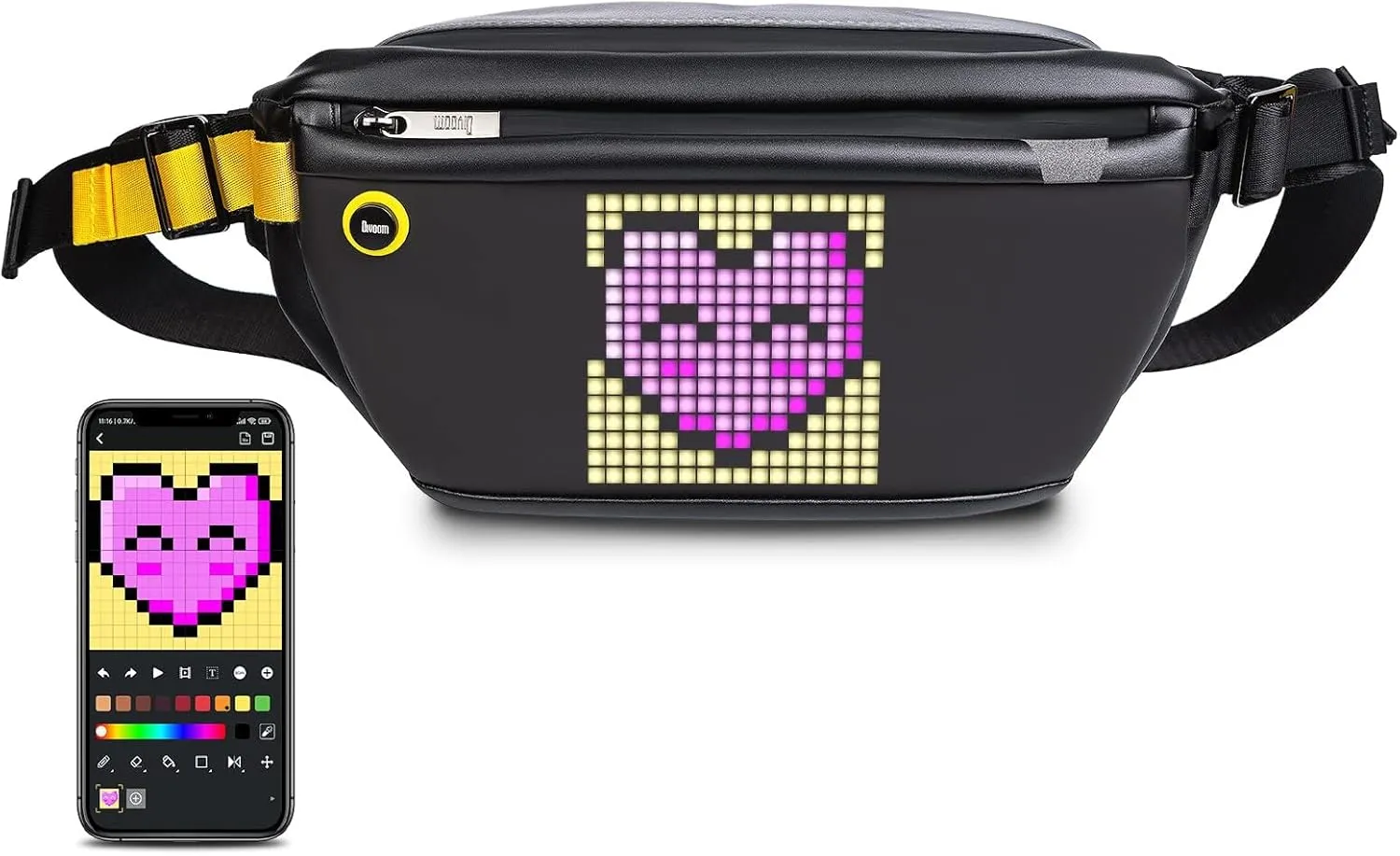 Fanny Pack with LED Display for Women, Via App Control Animation Screen Waist Packs For Gift, Party, Shopping, Travel, Festival