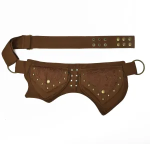 Fanny Packs for women fashionable,Fanny Pack Lace Waist Bag Pouch Utility Belt Fanny bag Waist Pack for Sports Hiking Travel Renaissance Faire Festival Fanny Pack 12/Brown