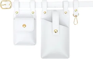 Fanny Packs for women fashionable,Fanny Pack Lace Waist Bag Pouch Utility Belt Fanny bag Waist Pack for Sports Hiking Travel Renaissance Faire Festival Fanny Pack (15/white)