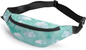 Fanny Packs for Women Men Belt Bag Falling Water Droplets Sling Bag Waterproof Crossbody Bag Fashion Waist Packs