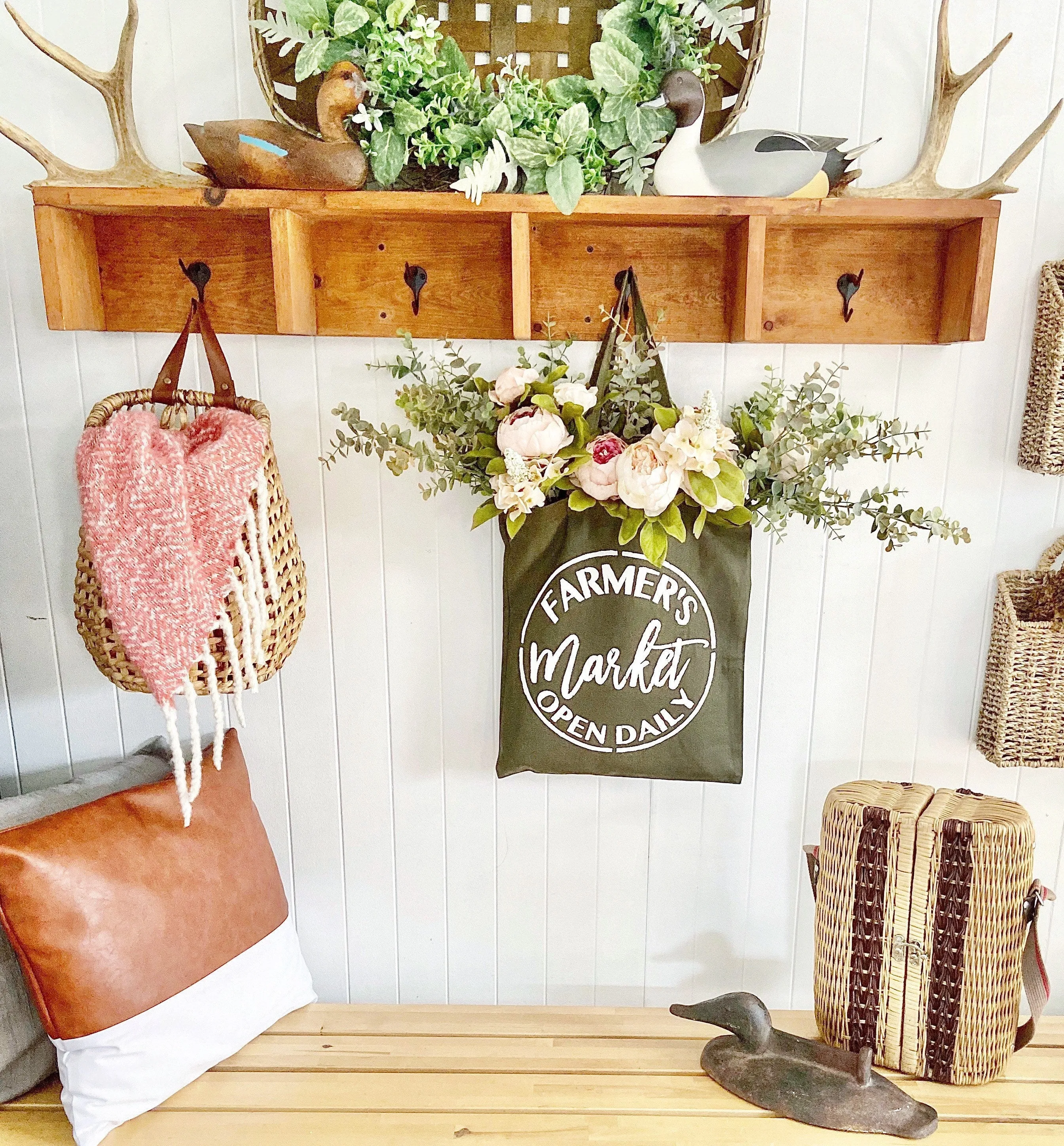 Farmer's Market army green tote