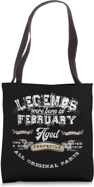 February Birthday B-Day Born in February Distressed Style Tote Bag