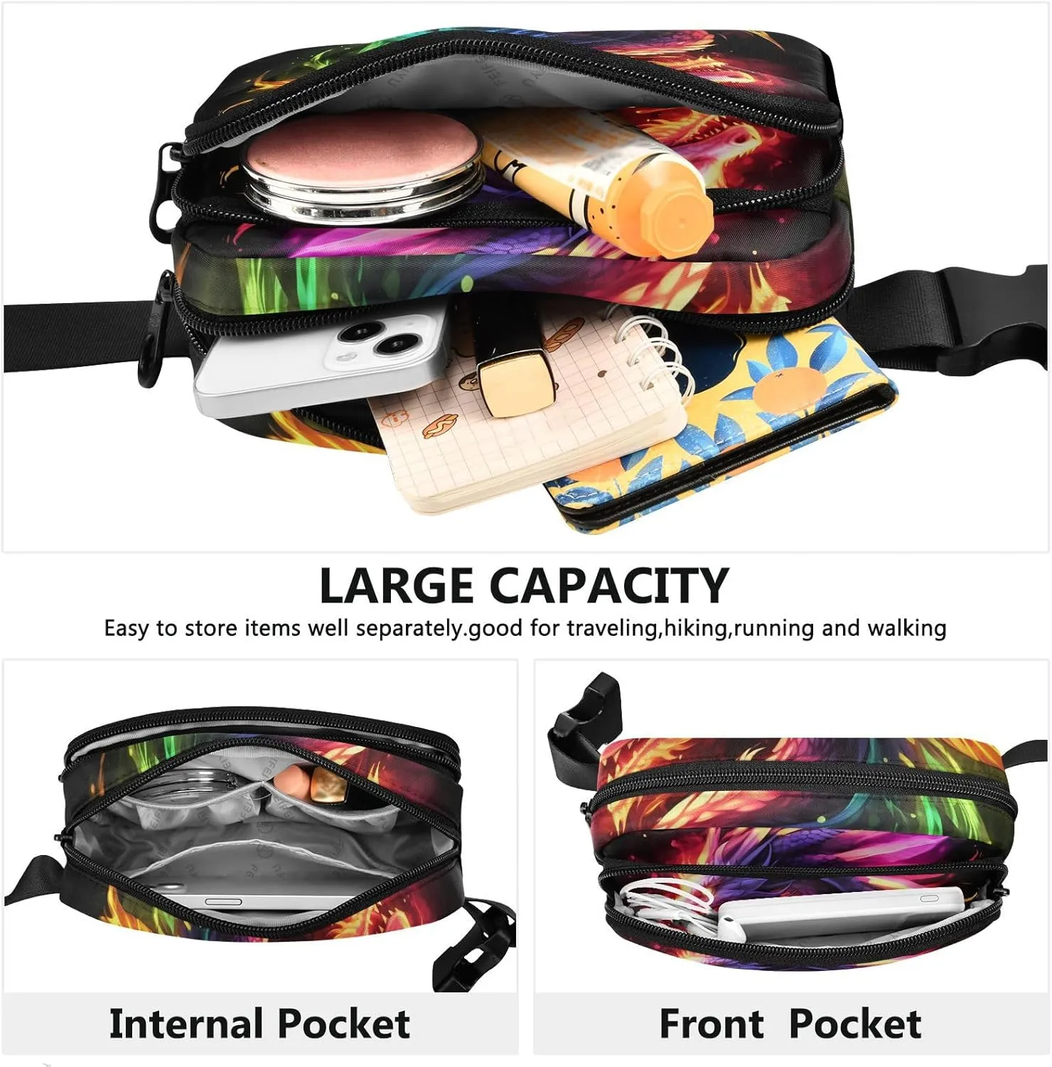 Flame Dragon Fanny Packs for Women Fanny Pack For Men Belt Bag Crossbody Fanny Packs for Women Running Fanny Pack Waist Pack 21341053