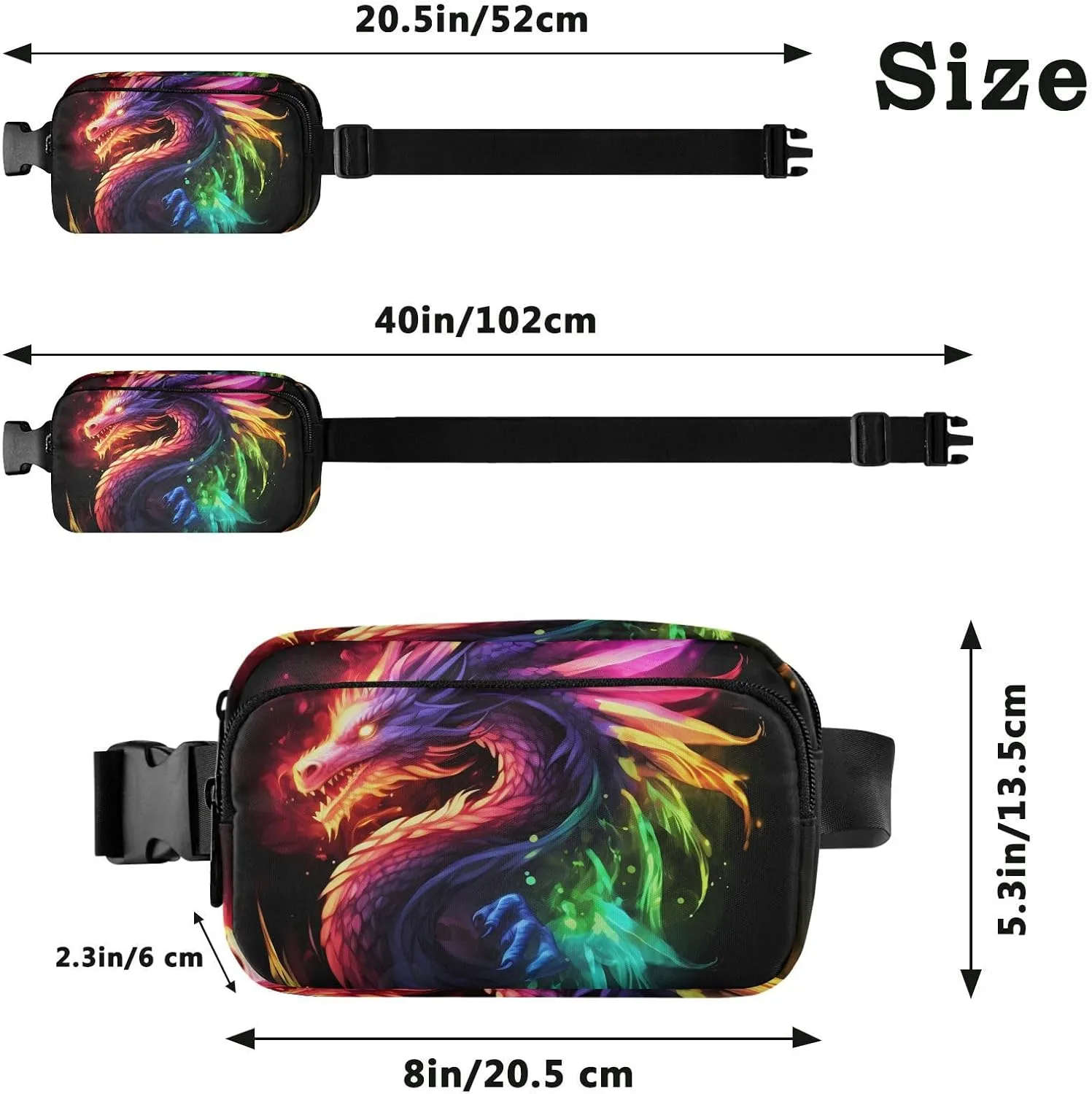 Flame Dragon Fanny Packs for Women Fanny Pack For Men Belt Bag Crossbody Fanny Packs for Women Running Fanny Pack Waist Pack 21341053
