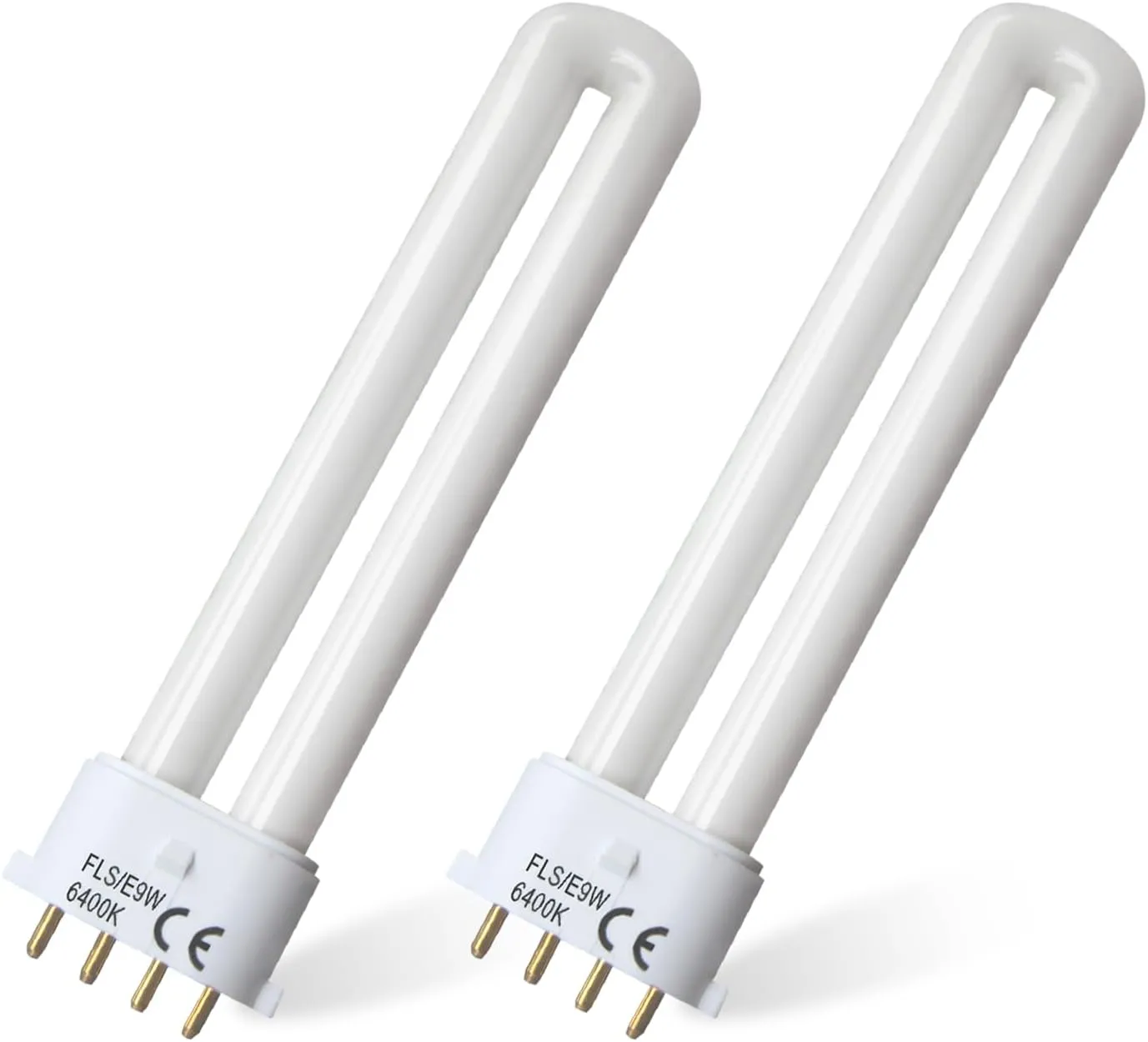 FLS/E9W 6400K Camping Lantern Bulb,Replacement for 9W Fluorescent Bulb,4 Pin 2G7 Base,5.5 inch Special Size,6400K(2PACK)