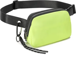 FODOKO Fanny Packs for Women Men, Fashionable Belt Bag Waist Pack for Women with Adjustable Strap, Bum Bag for Running Hiking Travel Workout Fluorescent Green
