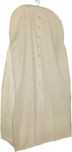Foster-Stephens Extra-Wide Muslin Acid-Free Cotton Wedding Gown Garment Bag | 70" Long Wedding Dress Storage and Preservation | Closet Storage for Dresses & Gowns