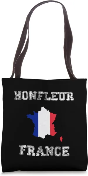 France Distressed Flag Honfleur Pride Tote Bag