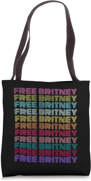 Free Britney Retro Rainbow Vintage Distressed Tote Bag