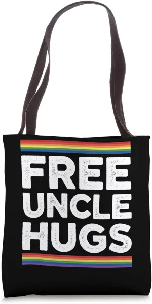 Free Uncle Hugs Bold Typography Tote Bag