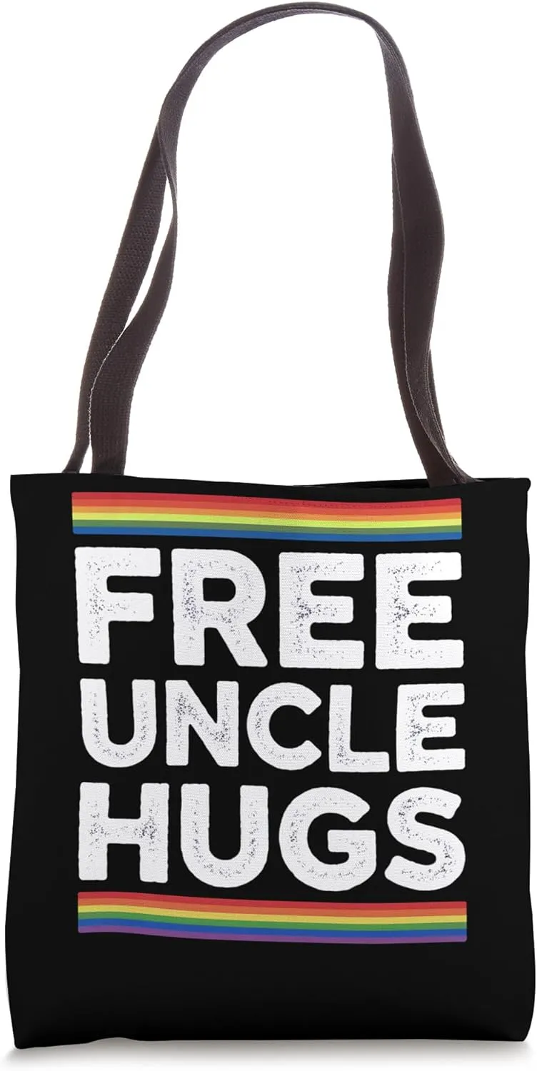 Free Uncle Hugs Bold Typography Tote Bag