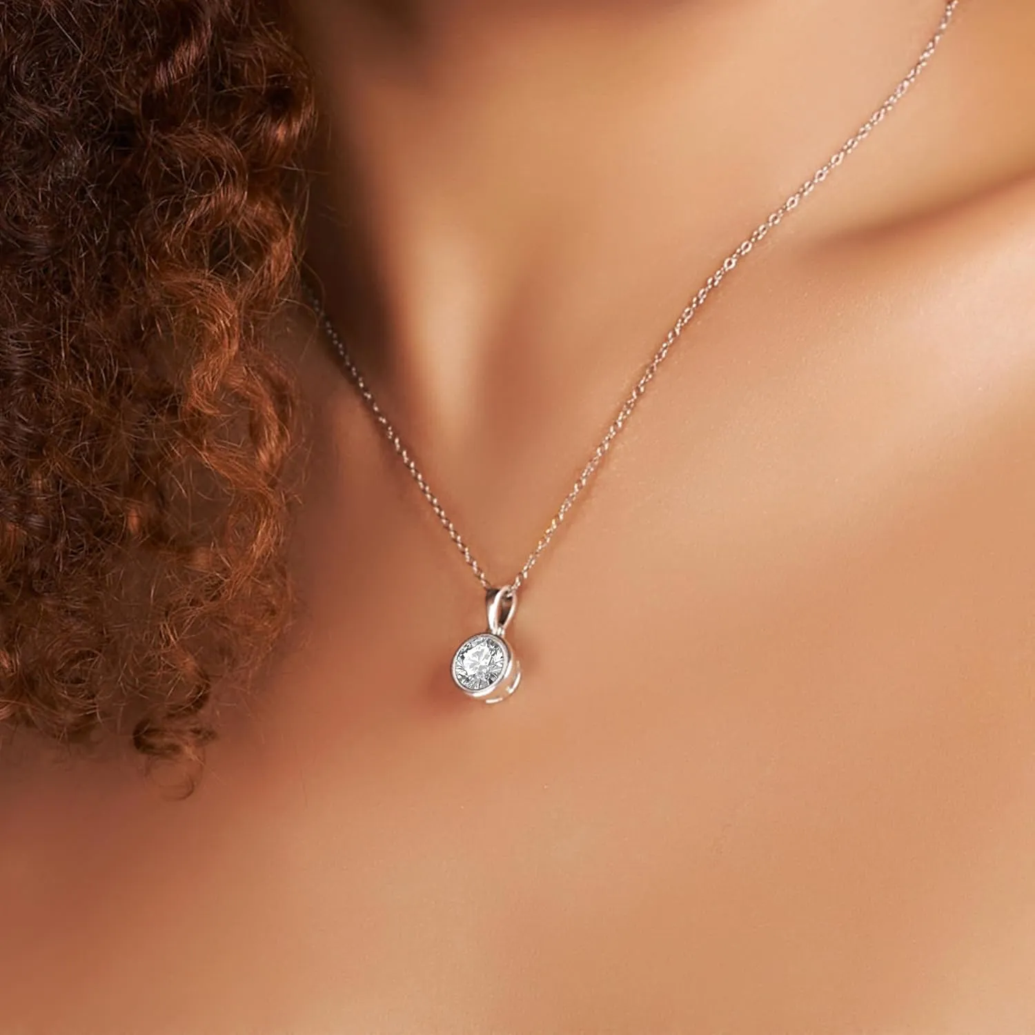 FRIENDLY DIAMONDS 0.75 Carat - 6 Carat IGI Certified Lab Grown Diamond | Allure Bezel Lab Diamond Necklace In 14K Or 18K White, Yellow Or Rose Gold | FG-VS1-VS2 Quality