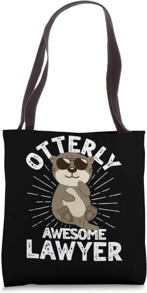 Funny Attorney Otterly Awesome Lawyer Otter Graphic Tote Bag