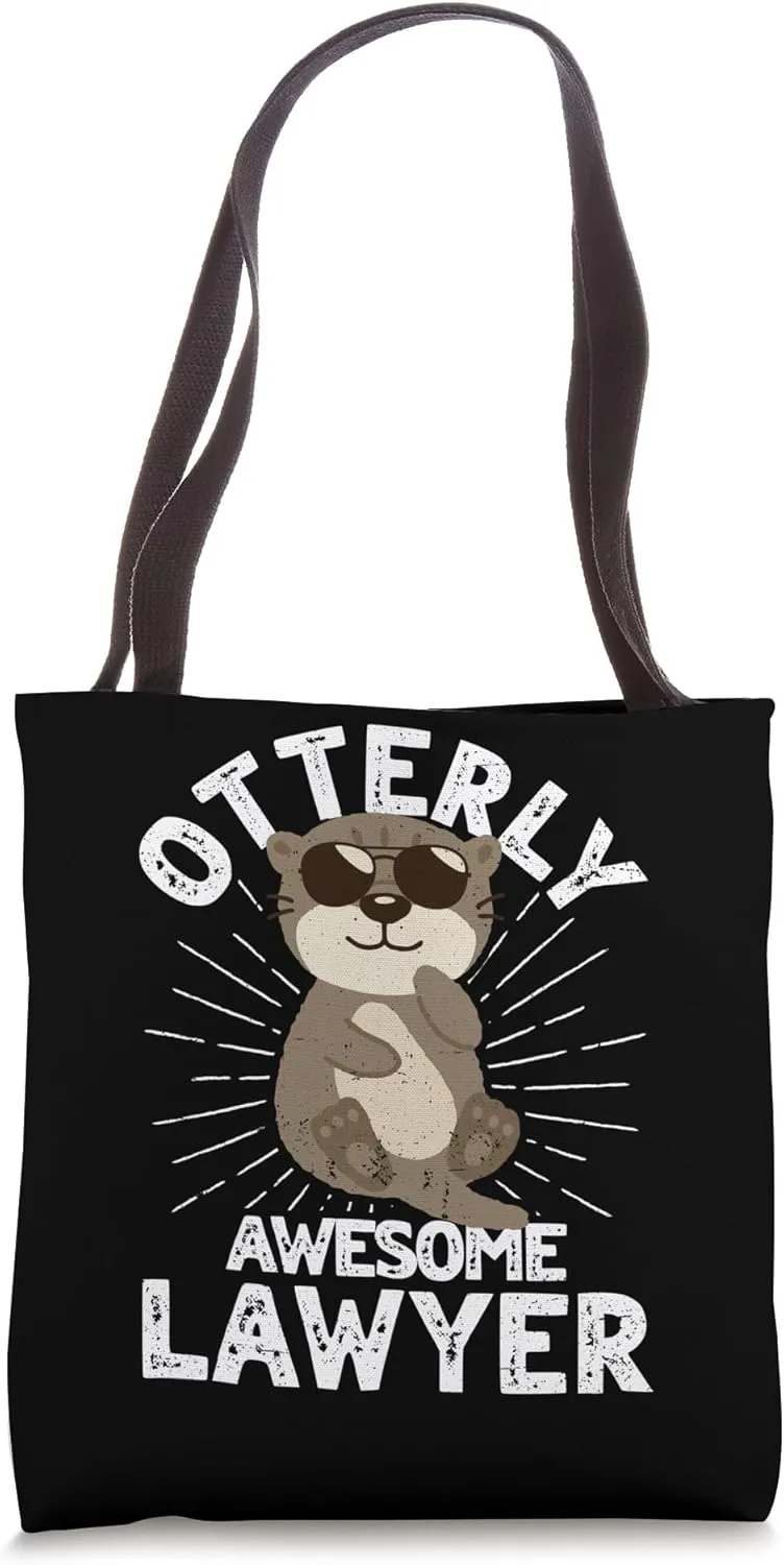 Funny Attorney Otterly Awesome Lawyer Otter Graphic Tote Bag