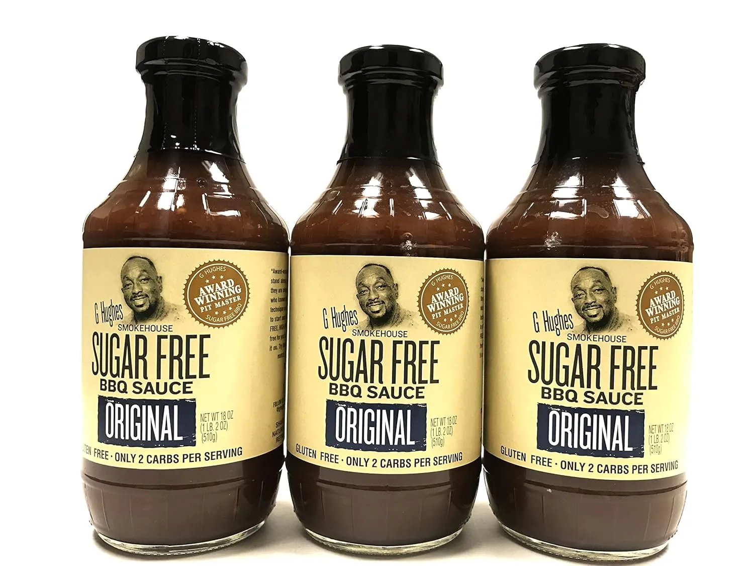 G Hughes Sauce Barbecue Original Sugar Free, 18 oz | 3 Packs