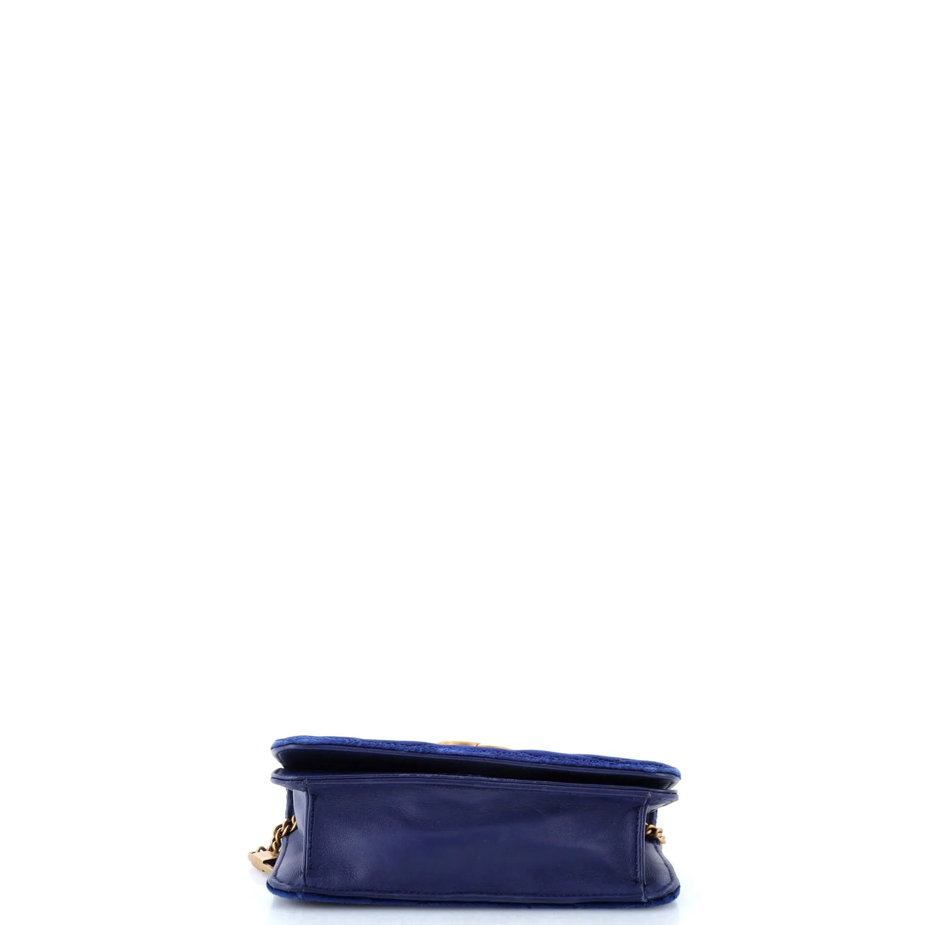 GG Marmont Chain Flap Bag Matelasse Velvet Mini