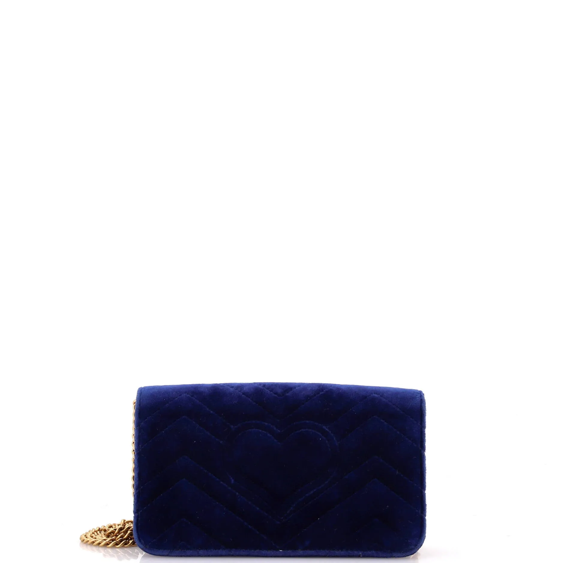 GG Marmont Chain Flap Bag Matelasse Velvet Mini