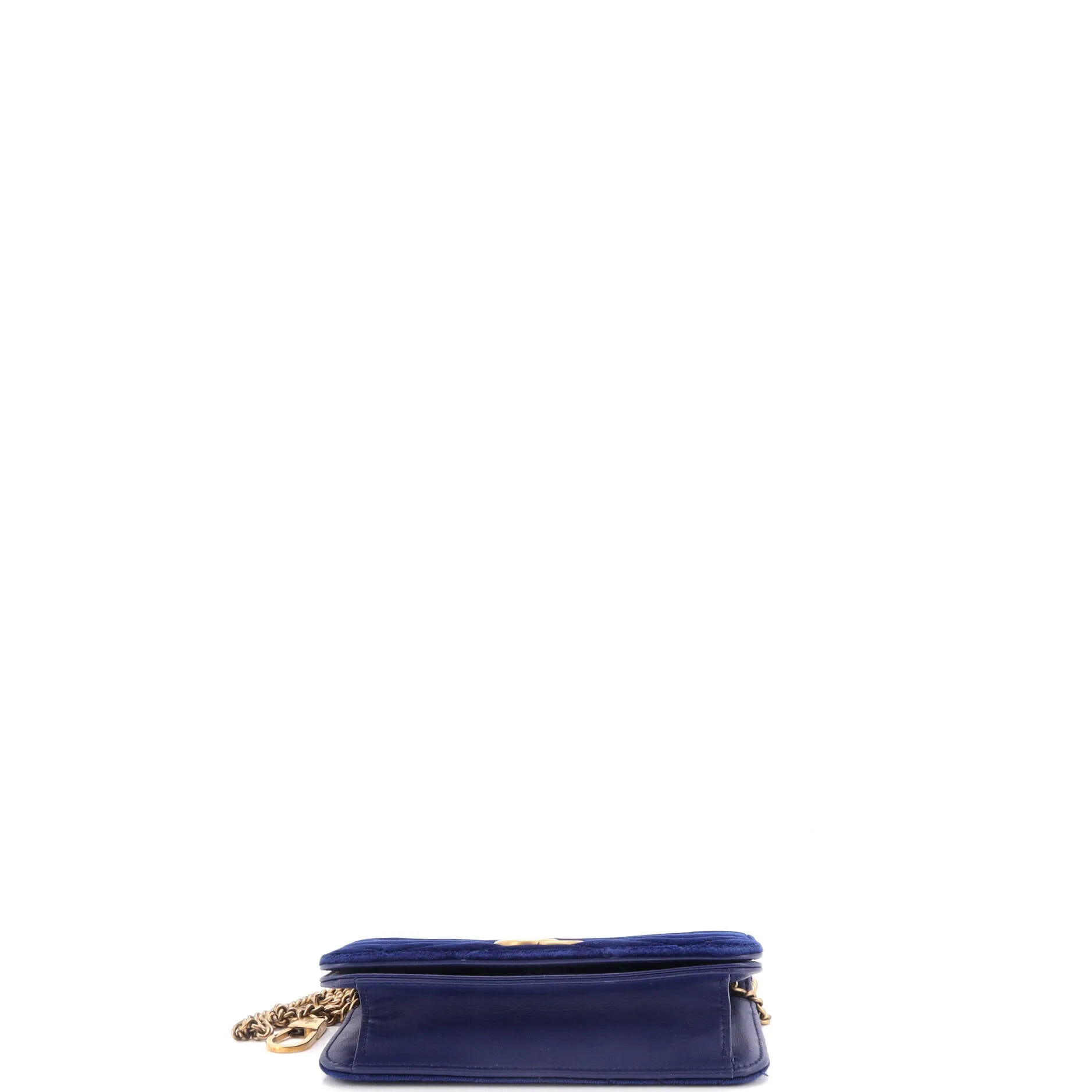 GG Marmont Chain Flap Bag Matelasse Velvet Mini