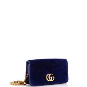 GG Marmont Chain Flap Bag Matelasse Velvet Mini