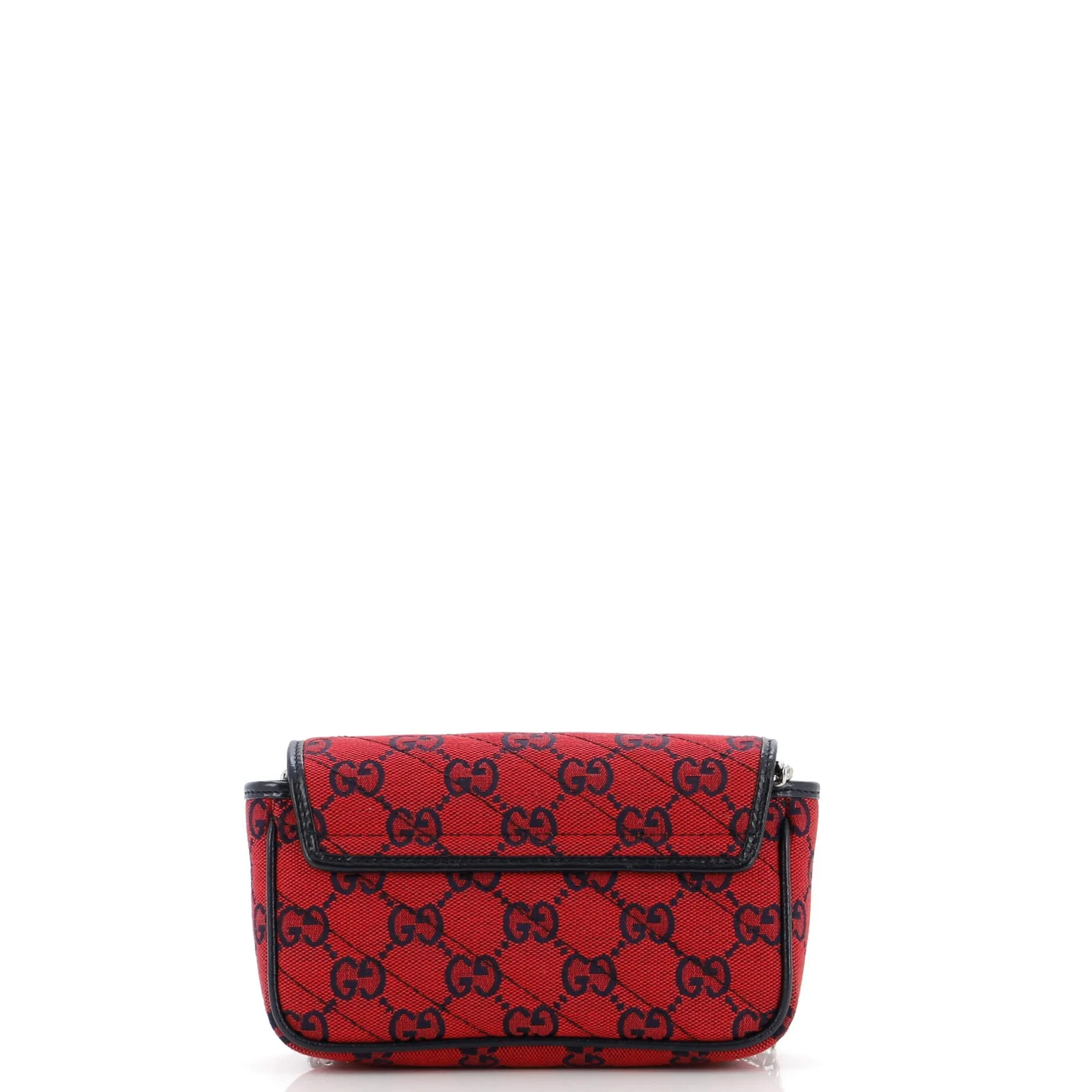 GG Marmont Flap Bag Embroidered Diagonal Quilted GG Canvas Super Mini