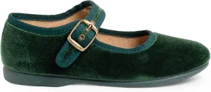 Girls Buckle Up Velvet Mary Janes