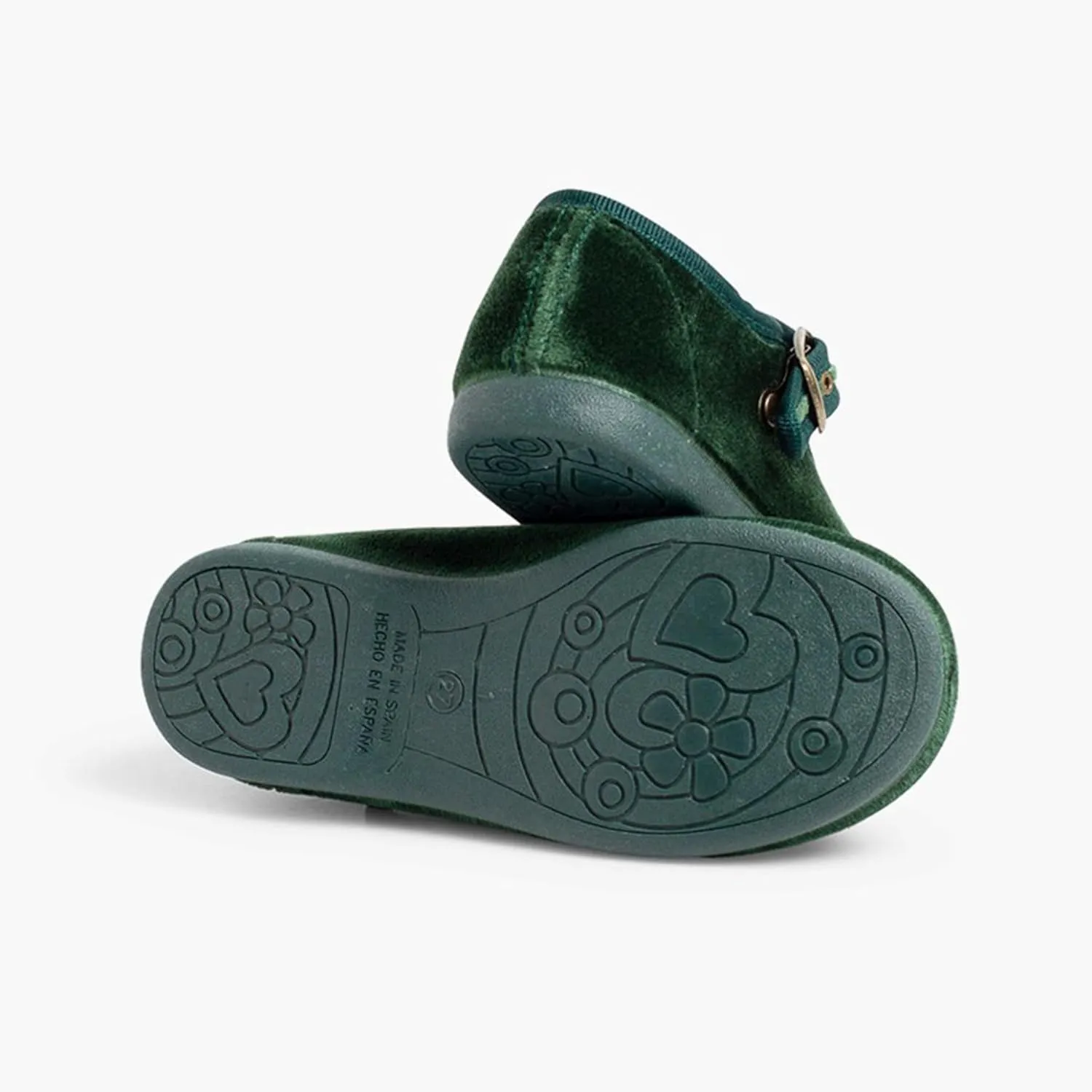 Girls Buckle Up Velvet Mary Janes