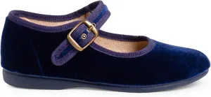 Girls Buckle Up Velvet Mary Janes