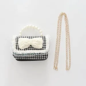 Girls Houndstooth Handbag