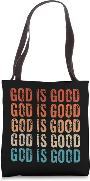 God is Good Christian Vintage Retro-style Tote Bag