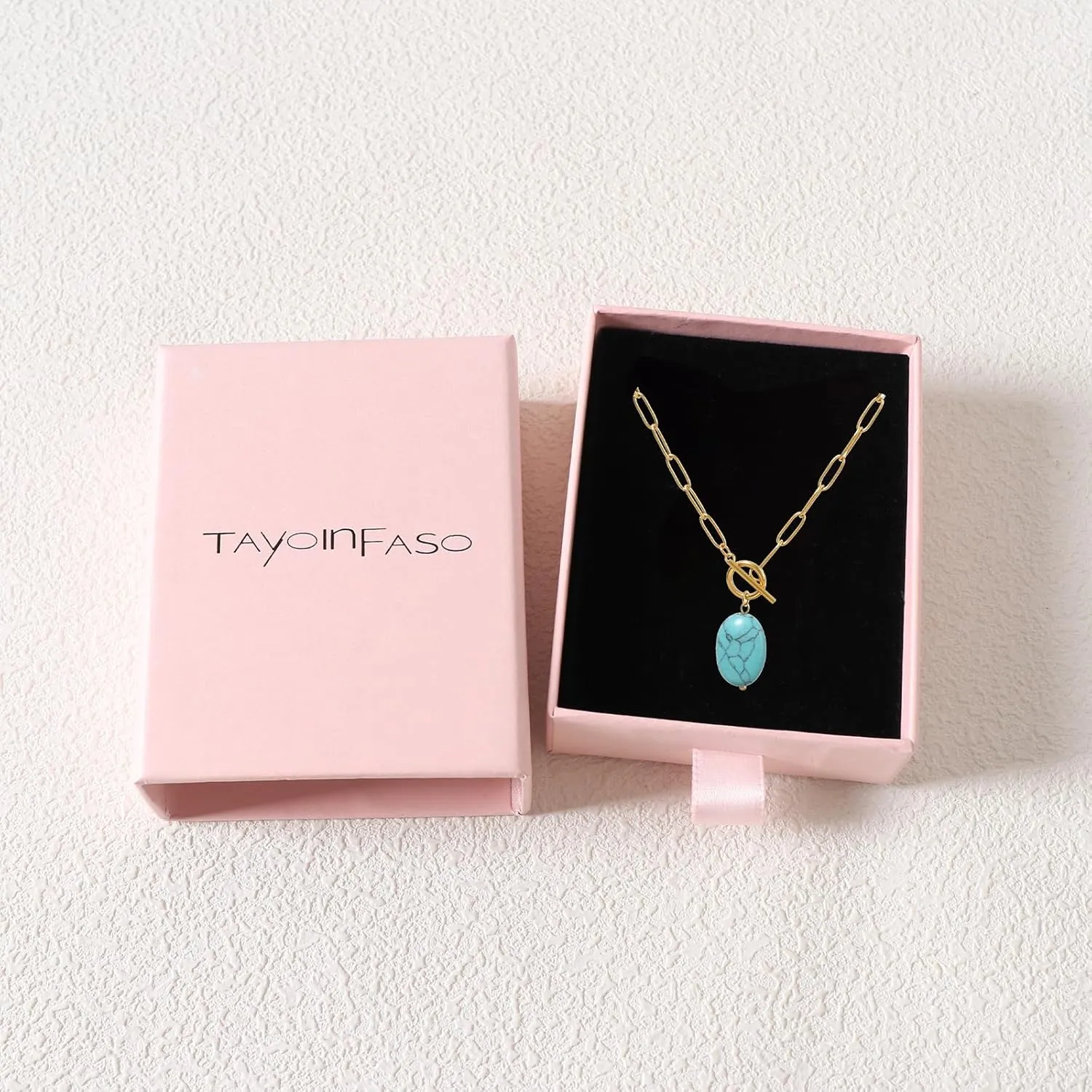 Gold Paperclip Toggle Necklace Pendant for Women Natural Gemstone Pearl Cubic Zirconia Paper Clip Chain Necklace Toggle Paperclip Jewelry Gift for Women