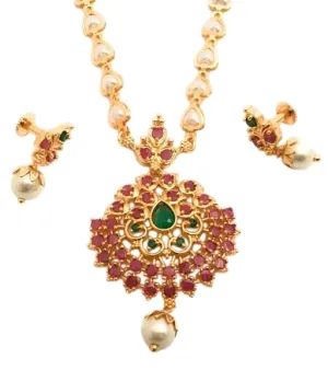 Gold Plated Indian Wedding Bollywood Kundan Long Necklace Earring & Ethnic Jewellery Set Gift for Women