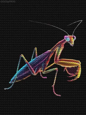 GOLDyyFROG Praying Mantis Bug 5D Diamond Art Painting Full Round Drill Embroidery Paintings Pictures Arts Craft for Home Wall Decor 12x16 inch
