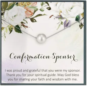Grace of Pearl Confirmation Sponsor Gifts for Women, Catholic Sponsor Gifts for Sponsors, Sponsors Gift Idea, Gifts for Confirmation Sponsor