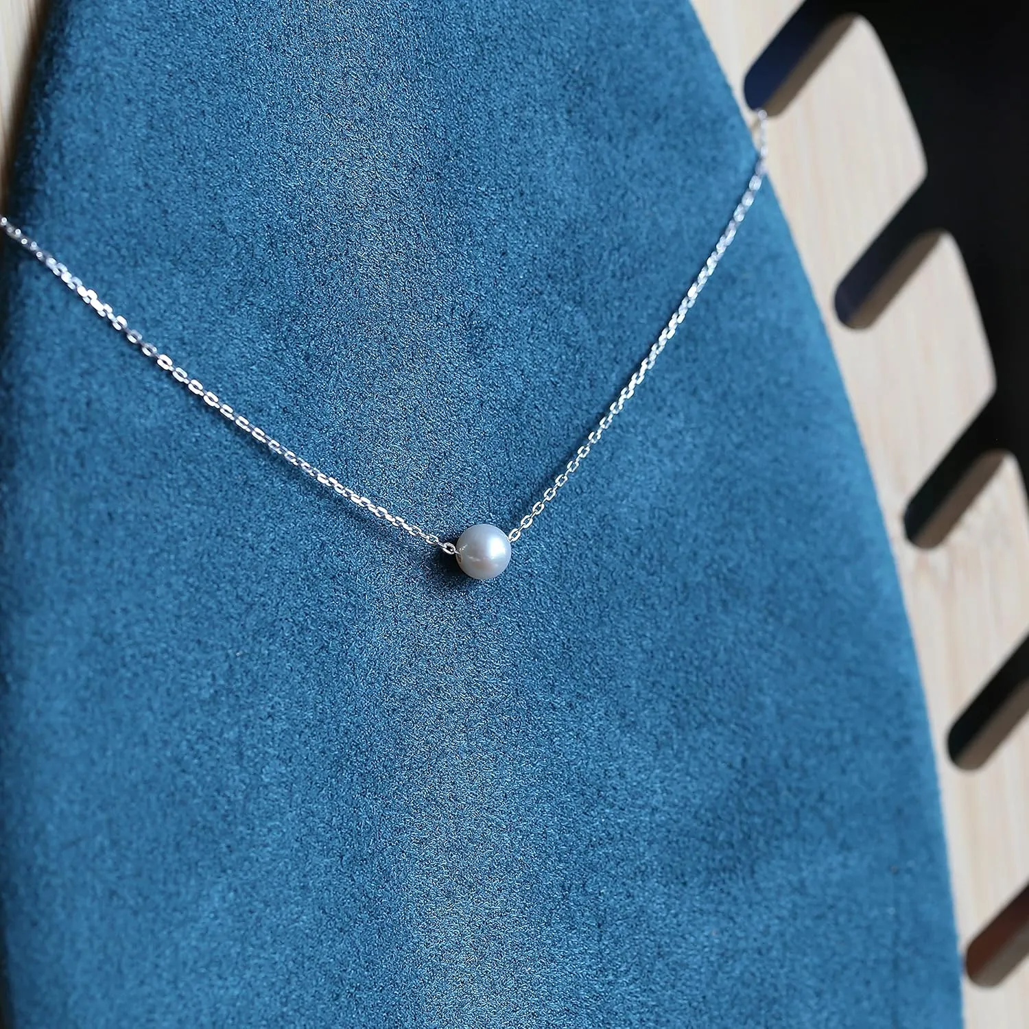 Graduation Gifts for College Girls, Freshwater Cultured Pearl Pendant with Sterling Silver Adjustable Cable Chain, High School Graduate Gifts Ideas for Best Friend, Daughter, Granddaughter, Sister