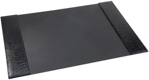 Graphic Image Desk BLOTTER (SM-26in) Black Crocodile Embossed Leather (tm) -