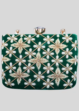 Green Suitcase Clutch