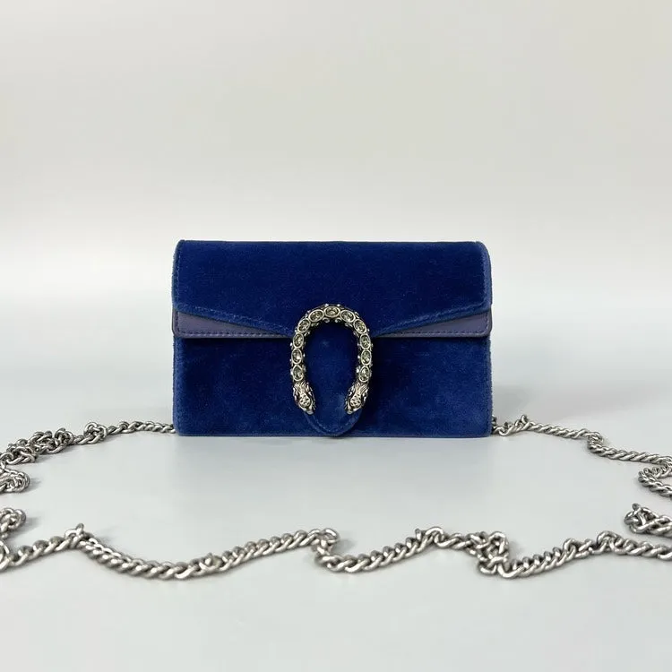 Gucci Dionysus Mini Velvet Crossbody Blue