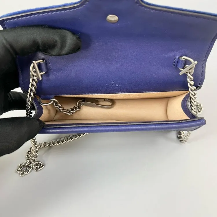Gucci Dionysus Mini Velvet Crossbody Blue