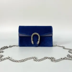 Gucci Dionysus Mini Velvet Crossbody Blue