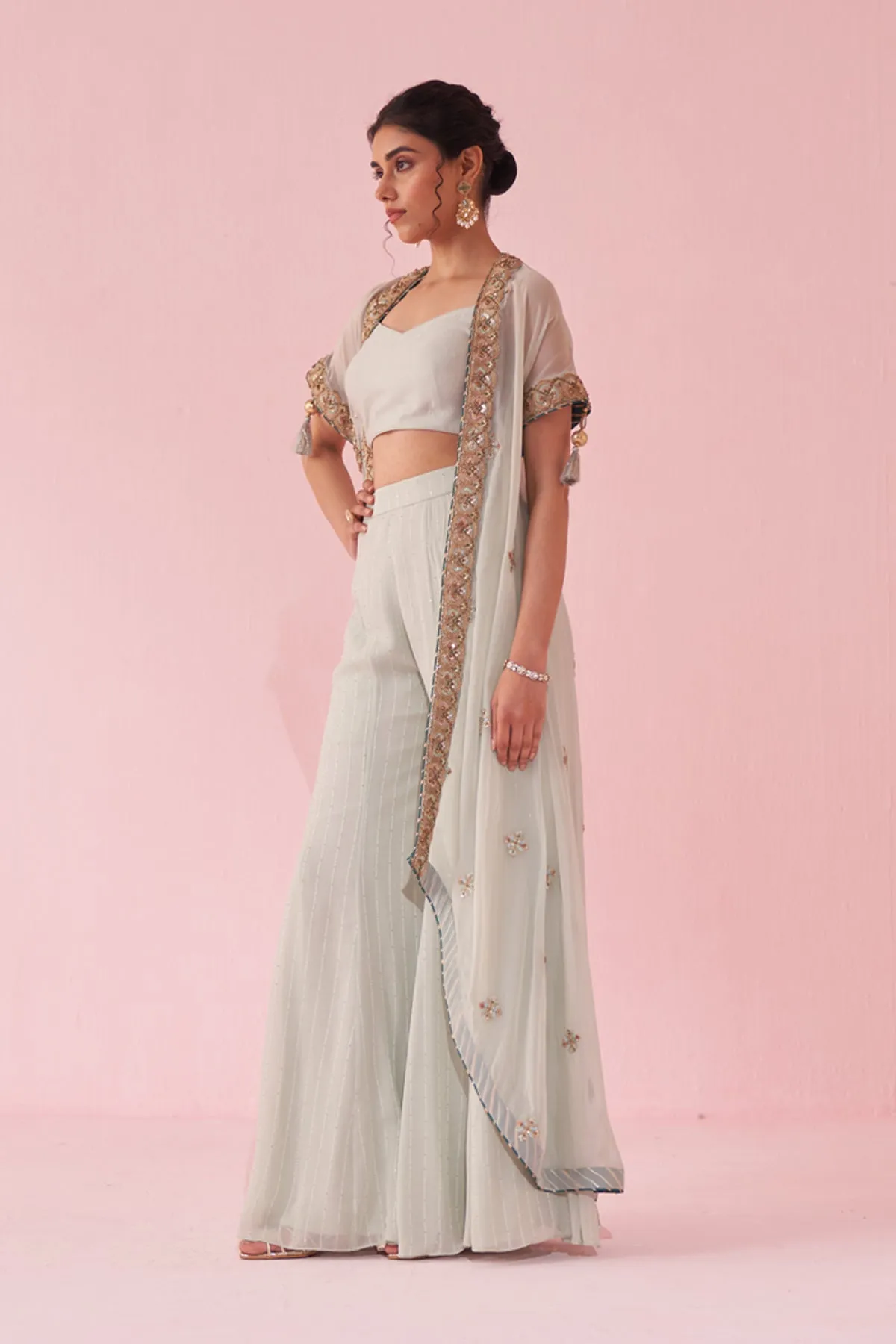 GULDANA PALE BLUE CAPE SET